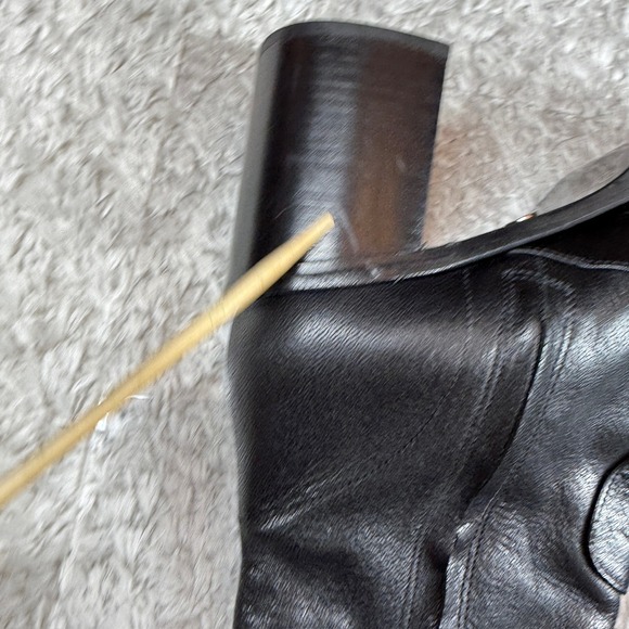 Simon Miller Ankle Boots 41 Low Raid Black Leather Platform Block Heel Rock Chic - Picture 8 of 14